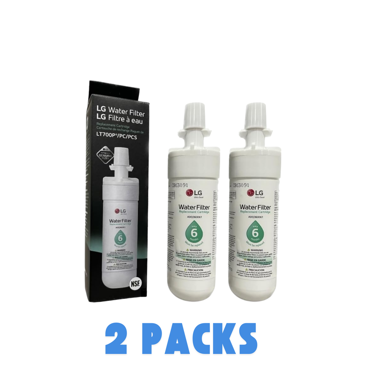 LG® LT700P Genuine Refrigerator Water Filter