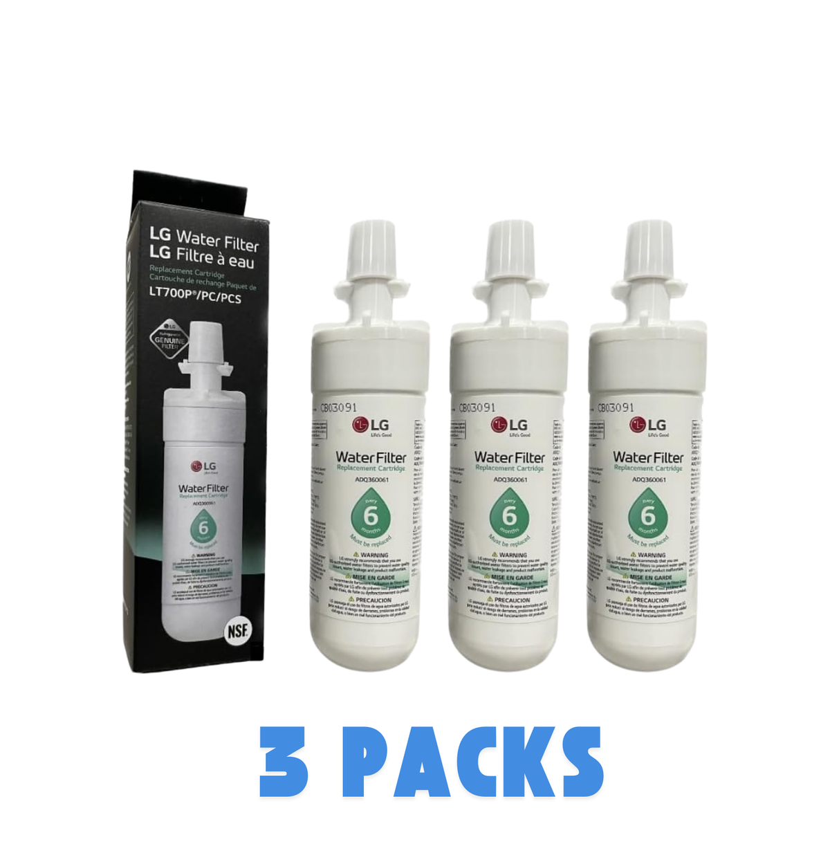 LG® LT700P Genuine Refrigerator Water Filter