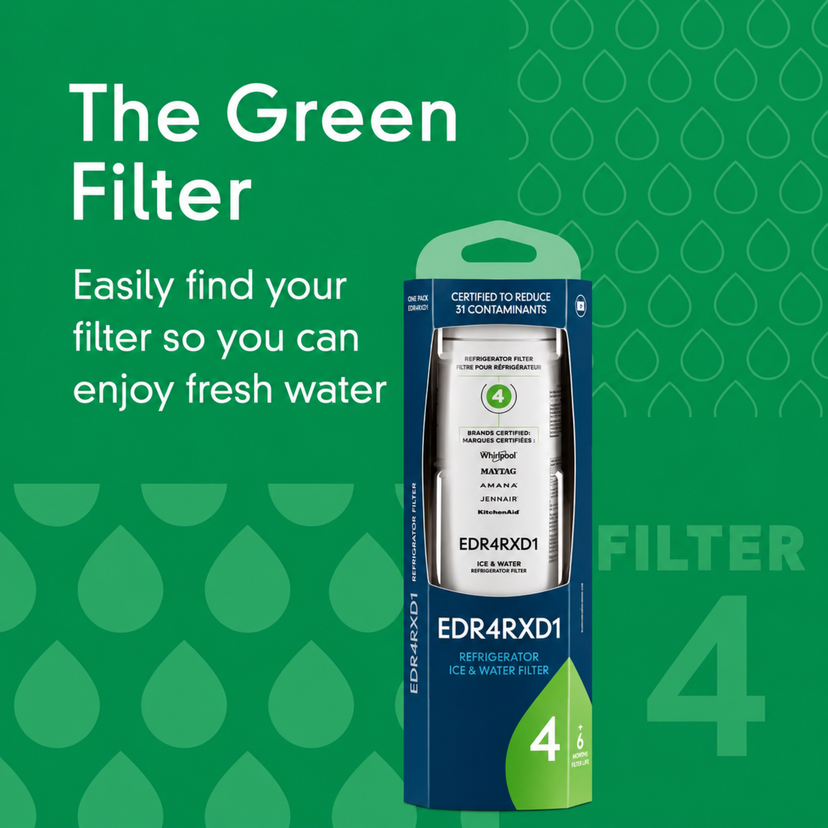 EDR4RXD1 Refrigerator Water Filter 4