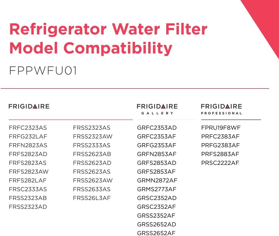Frigidaire® FPPWFU01 Genuine Refrigerator Water Filter